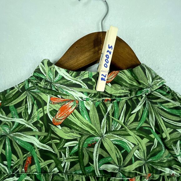 Gap Shirt Tag Size XXL (14-16) Juniors Tropical Bugs Short Sleeve Collared - Picture 12 of 12
